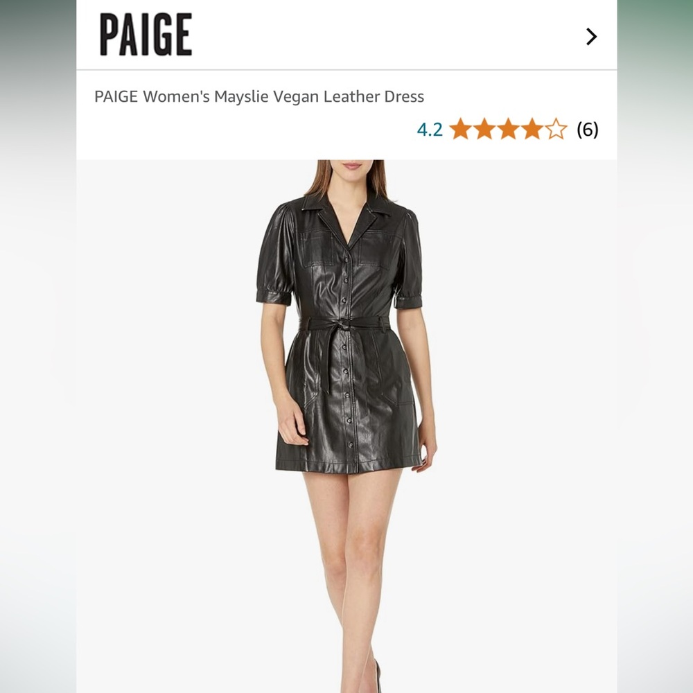 Paige Mayslie Vegan Leather Dress size medium